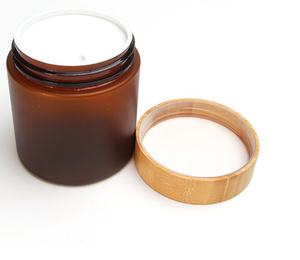 Precio al por mayor 150ml de boca ancha ámbar tapa de bambú tarros de plástico para mascotas - Product Image 4