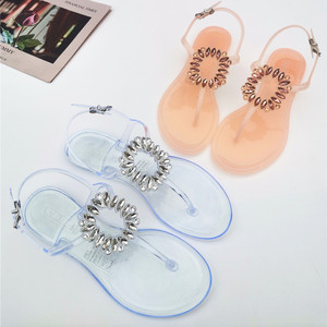 2021 New Women Cross Border <strong>Flip</strong> <strong>Flops</strong> Jelly Flat Beach Sandals and slippers - Product Image 2