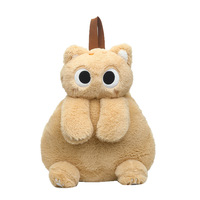 Gros siamois ours sac à dos blanc noir Super doux en peluche sac à bandoulière étudiant cartable dessin animé peluche poupée enfants