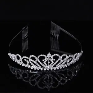 Corona china de Reina para desfile, tiaras grandes y coronas en cristales