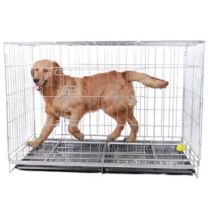Hochleistungs-edelstahl stapelbares Metall-Hundekäfig Hundekennel Kiste Käfig für kleine und große Hunde im Freien