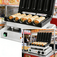 Rôtissoire à poulet électrique rotative à deux grilles pour la vente chaude de rouleaux de viande commerciaux