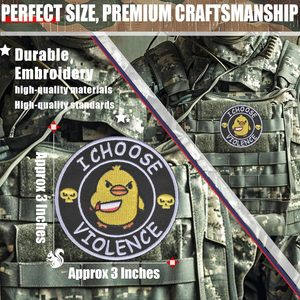 Ich wähle Gewalt Tactical Meme Bestickte Hakens ch laufe Patch Lustige Patch für Rucksack geschirr Lunch Bags Hunde weste - Product Image 5