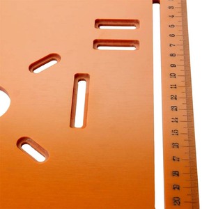 Cutting Machine Base Plate 25x28cm Orange Plastic For Woodworking Circular Saw Bevel Cut High Rigidity - Product Image 1