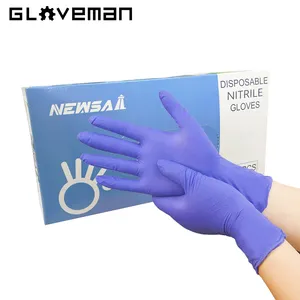 GLOVEMAN-guantes desechables de nitrilo para el hogar, sin polvo, no estériles, látex, protección de examen, eliminación de laboratorio