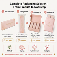 Boîte d'emballage à pression magnétique recyclable rose sur les ongles Boîtes cadeaux en papier rigide avec logo personnalisé