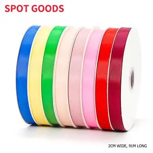 Großhandel Ribbon Mix 196 Farben 3/4 Zoll 2cm Gros grain Polyester Ribbon für Geschenk verpackung