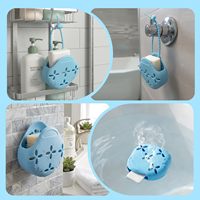 Support de douche en silicone personnalisé avec ventouse, plateau diffuseur d'aromathérapie, porte-savon mural ou de sol avec drainage, pour bombes de bain