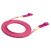 Câble de raccordement à fibre optique violet à faible perte 10G-100G multimode 50/125 OM4 câble de module SFP OFNR OFNP LC câbles de Communication