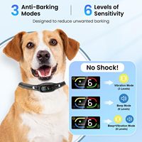 Intelligentes Hunde-Bellkontroll-Halsband Digitale Empfindlichkeitsanpassung IP67 Wasserdicht Vibration Ton Training Wiederaufladbare Batterie