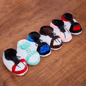 Chaussons en peluche chauds et cool, taille unique, chaussures de sport <span class=keywords><strong>Dunk</strong></span> High, baskets, pantoufles à bout rond - Product Image 4