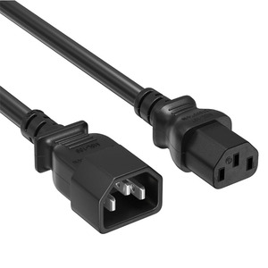 Cable de alimentación IEC60320 C13 a C14 de 10A, cable de extensión para computadora de PVC - Product Image 1
