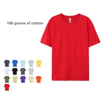 Haute qualité 180g 100% coton t-shirts prix usine fabricant Logo personnalisé impression T-Shirt plaine unisexe femmes hommes T-shirt