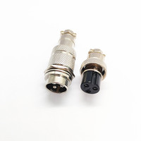 Connecteur d'aviation DIN GX16, mâle et femelle, prise de câble, connecteur circulaire métallique à 3 broches, 16 mm