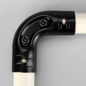 90 ° arc מתכת משותף-לוחות צינור מצופה פלסטיק עבור מערכת מדידת אינץ 'עבור מדפי צינור והתקנת מערכת רזה - Product Image 1