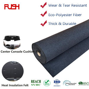 Tissu en feutre 100 % polyester respirant et écologique, aiguilleté, pour tapis de voiture, revêtement non tissé durable pour automobile, vente en gros - Product Image 1