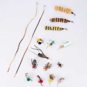 Jouet à mâcher pour chat en plastique, baguette de stimulation en forme d'insecte simulé, têtes interchangeables, durable, résistant aux morsures et aux griffures, soulagement de l'ennui, divertissement personnel - Product Image 4