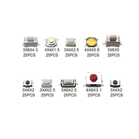 Assortiment de boutons tactiles, 250 pièces, pour télécommande de voiture, réparation