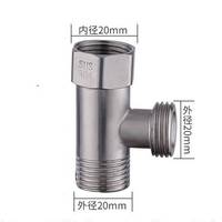 Pommeau de douche de salle de bain moderne en acier inoxydable chromé poli avec fonction pluie, raccord de tuyau d'eau DN15 à trois voies et quatre points