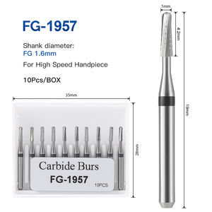 Mũi khoan cacbua vonfram nha khoa fg1957/fg1958 cho tay khoan tốc độ cao - Product Image 3