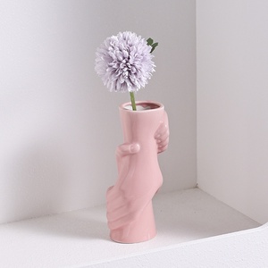 Vase en céramique moderne et simple, émaillé, pour salon et entrée, vente directe d'usine, idéal pour l'arrangement floral en gros - Product Image 3