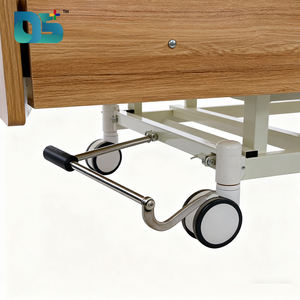 Cama Manual Portátil para Instalaciones Médicas con Barandillas Plegables de Aluminio, Manivelas de ABS, Freno Central, Ruedas Silenciosas y Altura Ajustable - Product Image 6