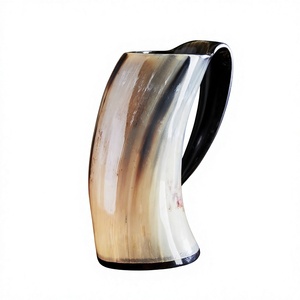 Jarra de Cerveza Artesanal de Cuerno de Búfalo con Asa, Diseño Clásico, Vaso Natural para Bebidas, Gran Capacidad, Personalizable, Decoración para Comedor, Hogar y Bar - Product Image 4