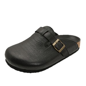 Summer Genuine Leather Light Clogs & Mules for Men with Arch Support Cork Sole Flat Slippers Outdoor casual walking Style <b>Shoes</b> - Product Image 2