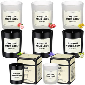 Idée cadeau vente en gros bocaux à bougies personnalisés boîte-cadeau de bougie d'aromathérapie bougie parfumée en verre de luxe cadeau haut de gamme créatif - Product Image 1