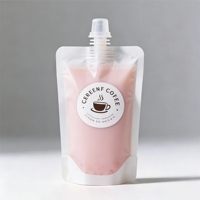 Prix d'usine, vente en gros YingFei Pack, pochette à bec verseur transparente givrée, taille personnalisée, faible MOQ, impression par héliogravure pour gelée, lait, jus