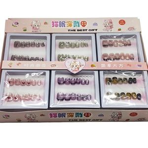 Qianya - Uñas Postizas de Ojo de Gato Largo, Forma de Almendra, Caja de Exhibición, Estilo Ballet Core, Venta al por Mayor, 12 Cajas, Múltiples Sets - Product Image 3