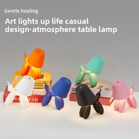 Nouvelle lampe de chevet LED moderne transfrontalière à piles, veilleuse d'ambiance créative, lampe décorative chien robot