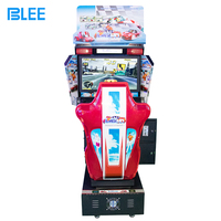 Simulateur de Conduite de Voiture d'Arcade à Monnayeur en Usine, Simulateur de Jeu 4D à Mouvement Intégral, Poste de Pilotage Type Outrun 32, Jeux de Course Automobile