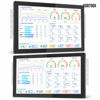 Monitor Industrial Táctil para Exteriores con Clasificación IP65, Pantalla de 16:9 con HDMI, VGA y USB, Montaje Frontal