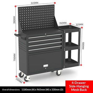 Carrito de Herramientas para Reparación de Automóviles de Alta Resistencia con Capacidad de Carga de 300 kg, Estilo Clásico, Cerradura con Llave, Gabinete con Múltiples Cajones - Product Image 1