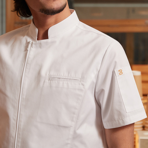 Set Uniforme Estiva da Chef per Uomo (Poliester/Algodone) <span class=keywords><strong>Camicia</strong></span> Stile Giacca a Maniche Corte Design Personalizzabile per Cucina - Product Image 5