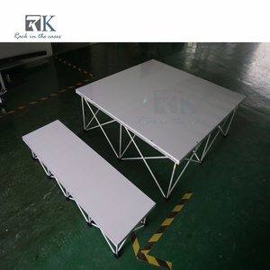Plateforme de scène pliable en aluminium RK avec escalier, ensemble de scène portable pour événements et mariages - Product Image 4