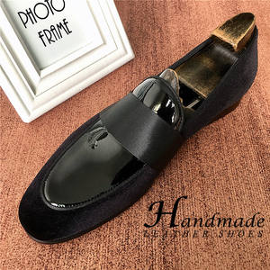 Zapatos LeFou para Hombre, de Piel Genuina, con Punta en Pico, Estilo Casual de Negocios, Sin Cordones, Color Negro Brillante, Nuevo Estilo - Product Image 1