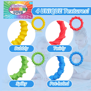 Bracelet sensoriel en silicone pour enfants en gros - Anneau anti-stress souple et élastique à presser - Jouet anti-stress texturé unisexe - Product Image 3