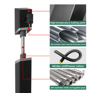 Вертикальная антифризная труба из нержавеющей стали для наружного полива сада, полностью медный кран для внутреннего двора, антикварная водяная куча - Product Image 3
