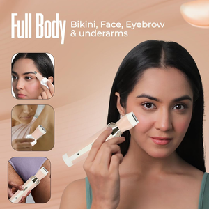 Épilateur multifonctionnel 4-en-1 pour <span class=keywords><strong>femme</strong></span>, corps entier, sourcils, <span class=keywords><strong>poils</strong></span> <span class=keywords><strong>du</strong></span> <span class=keywords><strong>nez</strong></span>, rasage, acier inoxydable, étanche, à piles, usage domestique - Product Image 3