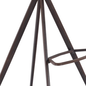 Set di due sedie basse da 29 \ "in acciaio bianco e nero con sedile comodo per Bar e ristoranti - Product Image 6