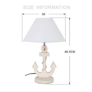 Lampe de table <span class=keywords><strong>ancre</strong></span> de bateau pour salon chambre éclairage intérieur Style nautique lampe de bureau à côté de la lampe décor à la maison Style côtier - Product Image 5