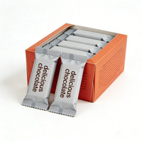 Boîte de présentation en papier personnalisée pour marque privée, petite boîte d'emballage pour barre chocolatée avec gaufrage gratuit, compostable