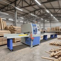 Sierra Madera CNC Automatica PLC OMRON Corte Transversal de Alta Resistencia Equipo para Palet de Madera