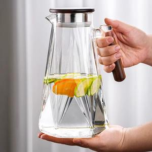 Pichet à thé en verre avec base numérique, grande capacité 1,5 L, pour usage domestique, design de tasse droite - Product Image 4