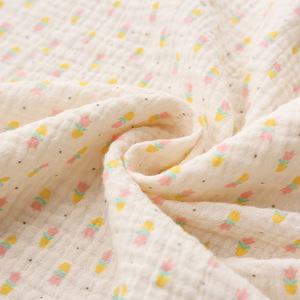 Двухслойная марлевая крепированная ткань 100% хлопок с цифровой печатью для детской одежды - Product Image 3