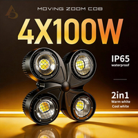 AICPOSE Blinder Étanche 4 Yeux Lumière de Scène Blinder 4x100w Dmx512 Led Lumière Blinder COB pour Public