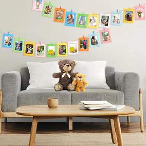 10 pièces multi-couleurs papier bricolage <span class=keywords><strong>cadre</strong></span> <span class=keywords><strong>Photo</strong></span> <span class=keywords><strong>avec</strong></span> Clips <span class=keywords><strong>et</strong></span> cordes déco murale cadres <span class=keywords><strong>photo</strong></span> suspendus - Product Image 6