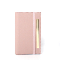 Nouveau carnet à couverture rigide en PU couleur Morandi B6 avec bande élastique et pochette pour cartes, idéal pour étudiants, filles, bureau, voyages, cadeau - Collection 2026 en promotion